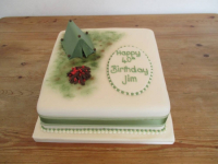 Birthday-75 - camping cake